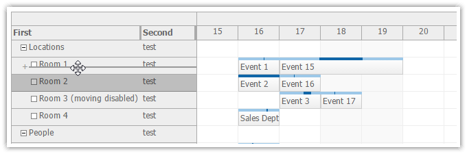 asp.net scheduler row moving position