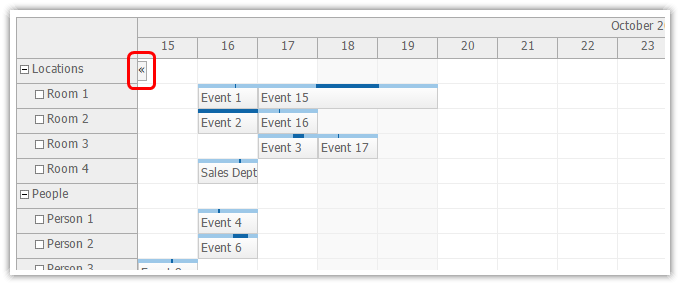 asp.net scheduler row header hiding