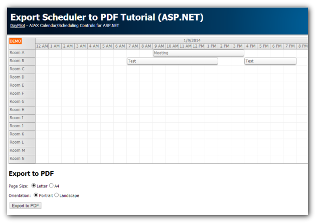 scheduler pdf export tutorial