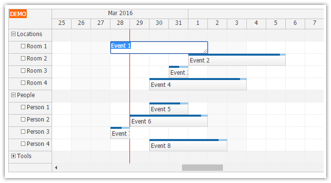 asp.net scheduler inline editing
