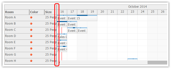 asp.net scheduler row header splitter