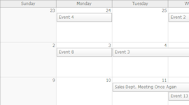 ASP.NET Monthly Event Calendar Control Demo